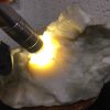 White jade stone with the light