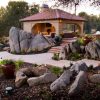 Rock garden with structure