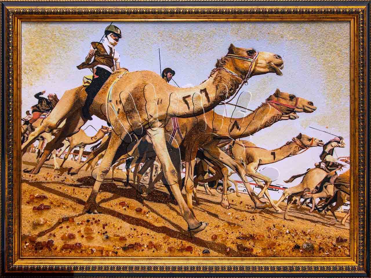 Янтарное полотно Camels Competition студии AmberArt
