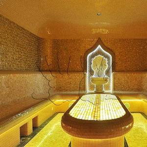 Amber tiles in the interior of the bath — AmberTiles