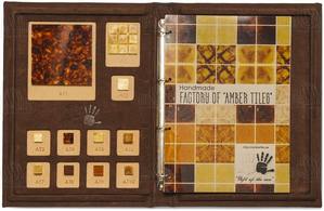 Папка с образцами янтаря для демонстрации Amber Tiles
